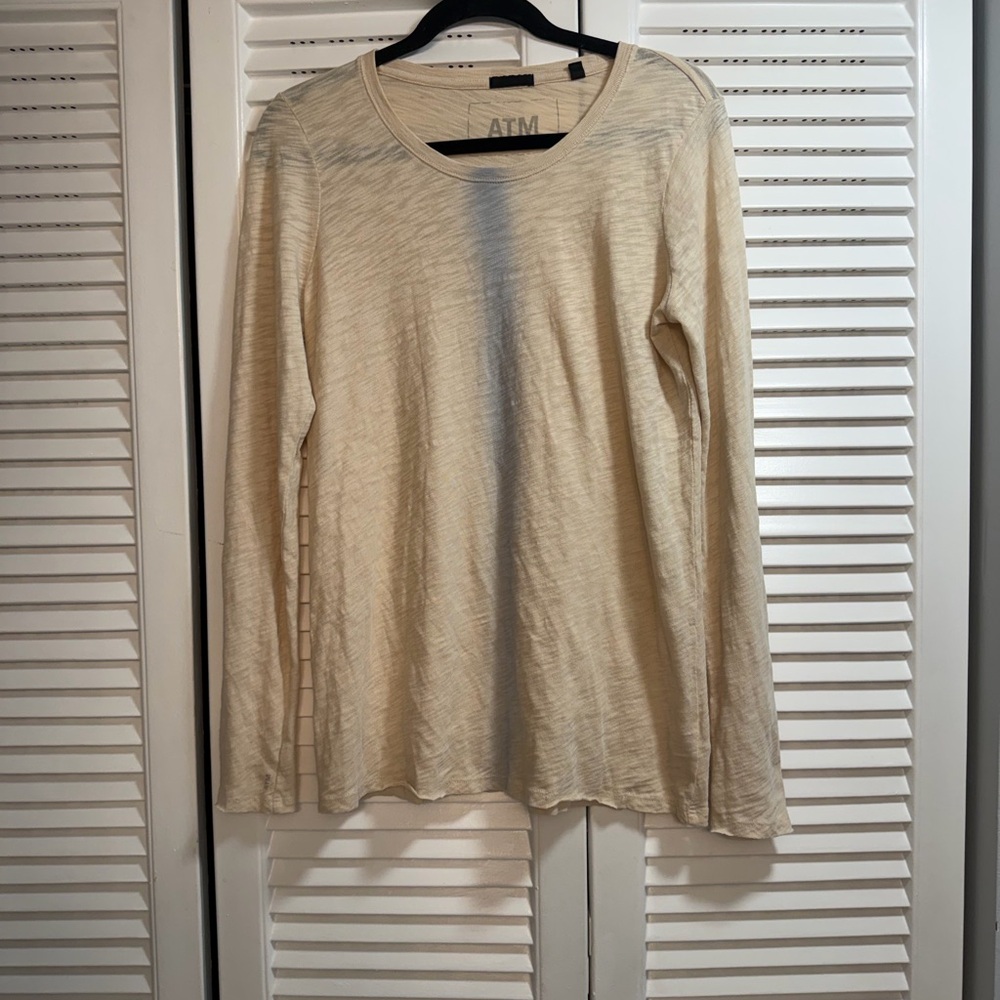 ATM Anthony Thomas Melillo Cream Long Sleeve Top